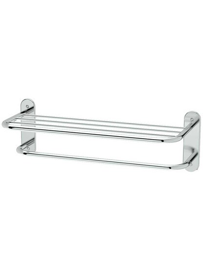 Spa Large Shelf and Towel Rack in Polished Chrome.
